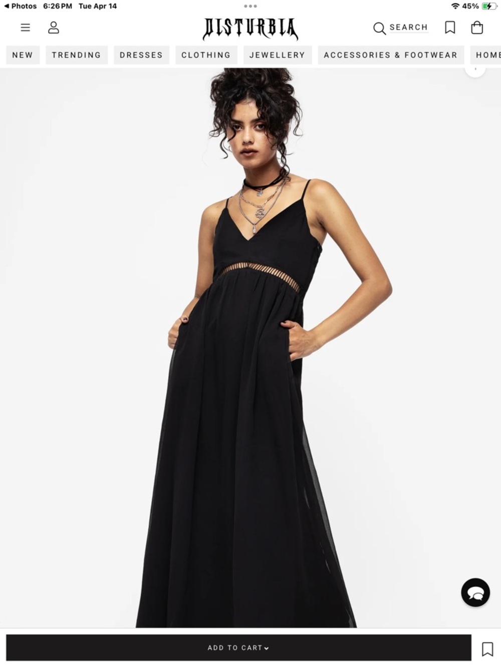 Disturbia Sable Cami Maxi Dress Sz 10. NWT.